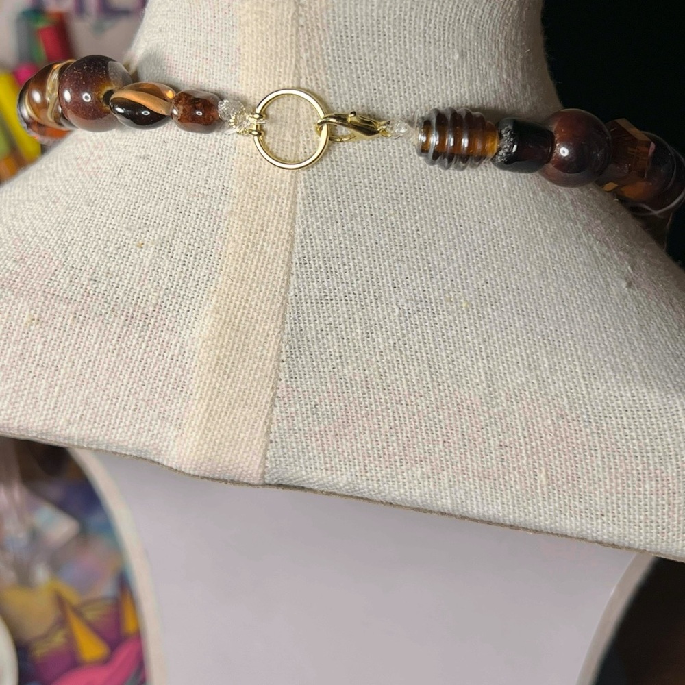 “Sienna Sunset” Artisan Beaded Necklace & Earring Set - Picture 11 of 11